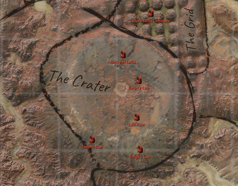 The Crater Map Locations